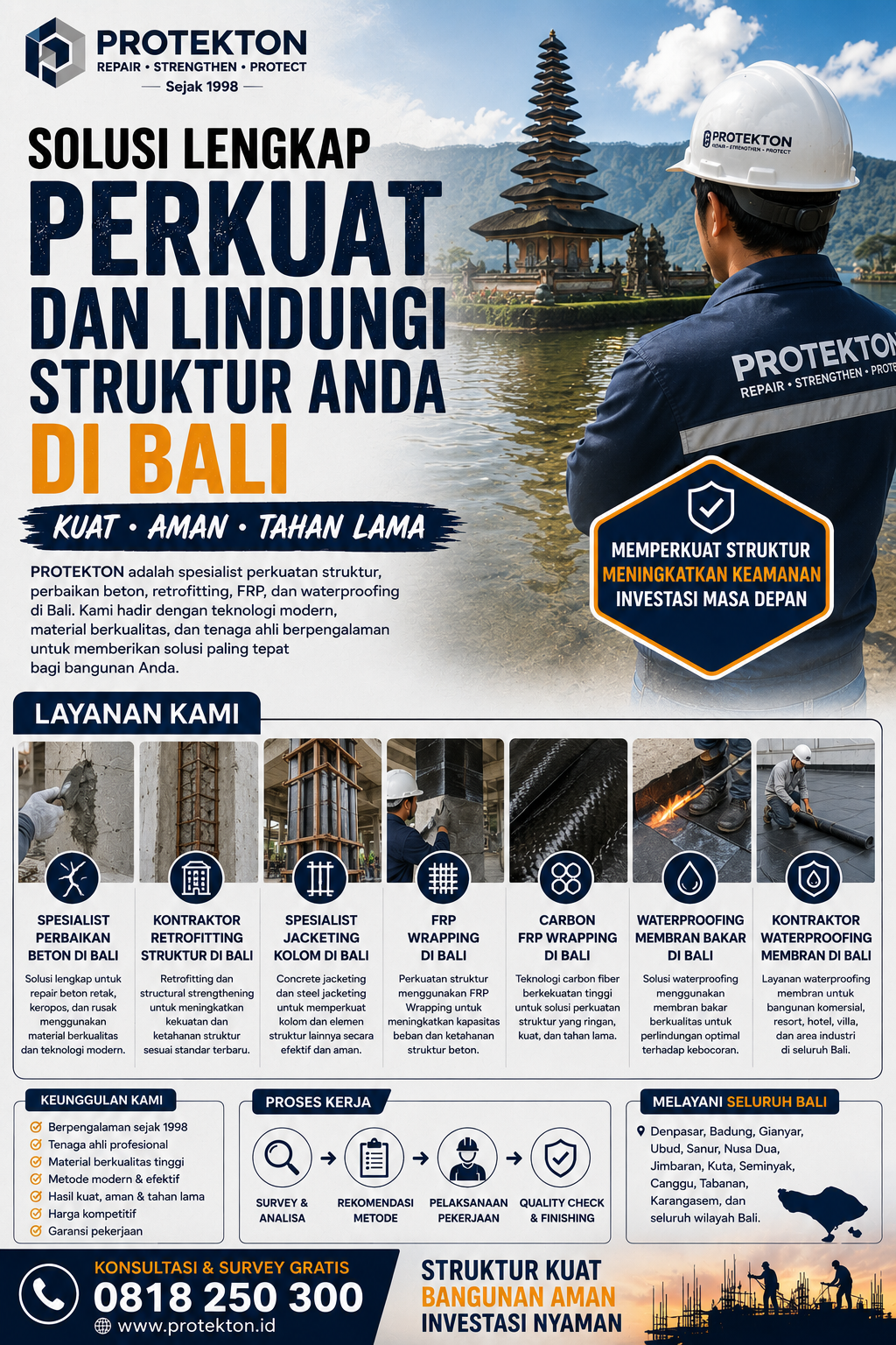 kontraktor retrofitting struktur dibali protekton