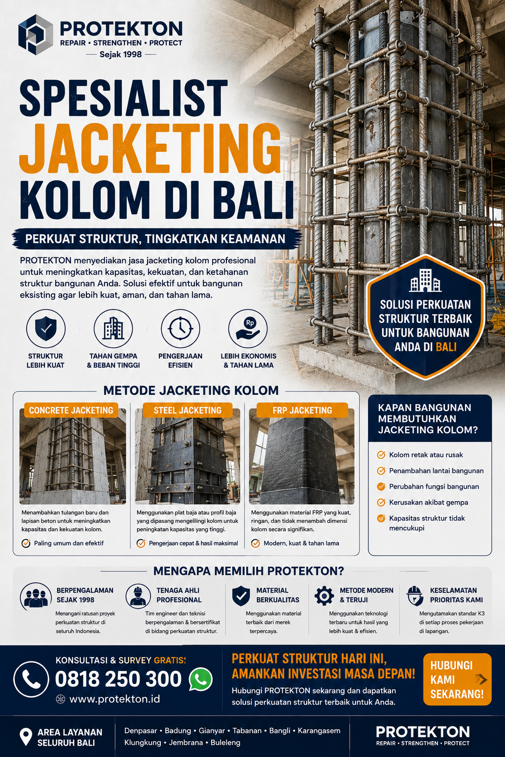 spesialist jacketing kolom di bali