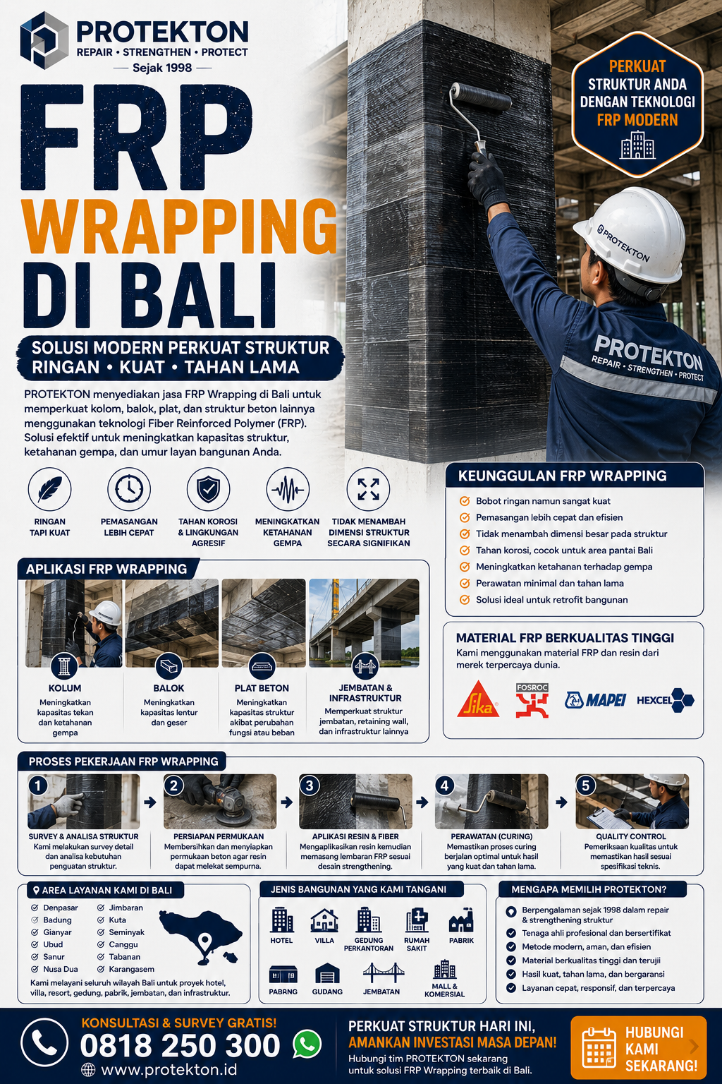 frp wrapping di bali